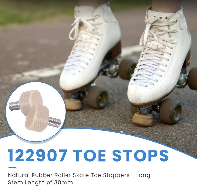 Ciuouient 122907 Toe Stops - Natural Rubber Roller Skate Toe Stoppers - Long Stem Length of 30mm - Image 2